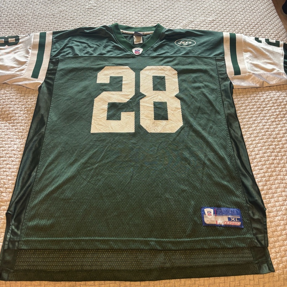 Vintage Curtis Martin NY Jets #28 Official Reebok Jersey Size XL